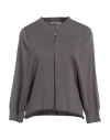 Fabiana Filippi Woman Cardigan Lead Size 4 Cotton In Grey