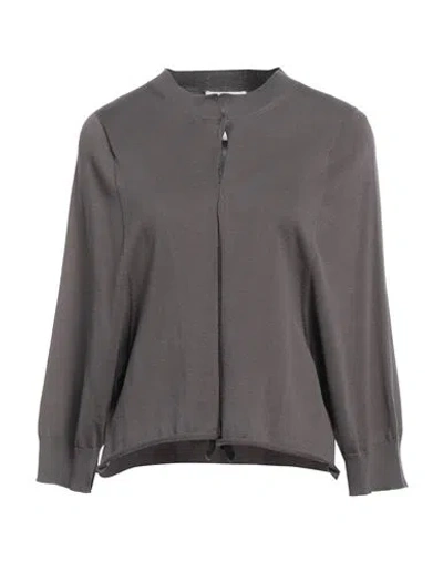 Fabiana Filippi Woman Cardigan Lead Size 4 Cotton In Grey