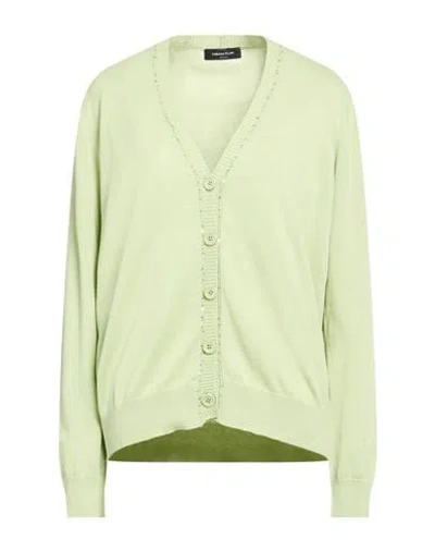 Fabiana Filippi Woman Cardigan Light Green Size 12 Cotton
