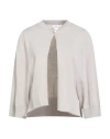 Fabiana Filippi Woman Cardigan Light Grey Size 6 Cotton In Gray