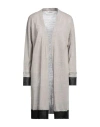 Fabiana Filippi Woman Cardigan Light Grey Size 6 Hemp, Cotton, Ecobrass In Grey