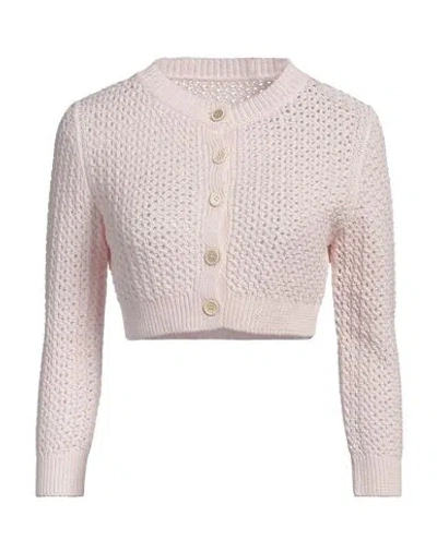 Fabiana Filippi Woman Cardigan Light Pink Size 4 Cotton, Linen, Nylon, Polyester