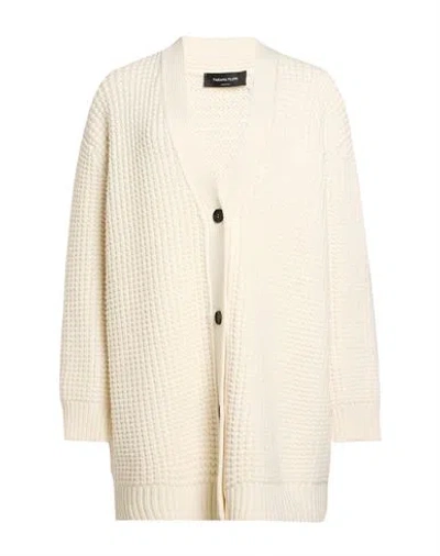 Fabiana Filippi Woman Cardigan Off White Size S Virgin Wool, Silk, Cashmere, Polyamide, Elastane
