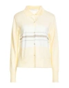 Fabiana Filippi Woman Cardigan Pastel Yellow Size 10 Linen, Viscose, Polyester