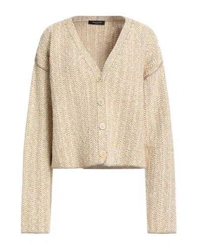Fabiana Filippi Woman Cardigan Pastel Yellow Size 10 Synthetic Fibers, Bamboo Fiber, Metallic Fiber, In Neutral