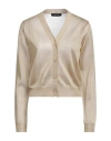 Fabiana Filippi Woman Cardigan Platinum Size 6 Polyamide, Metallic Fiber In Grey