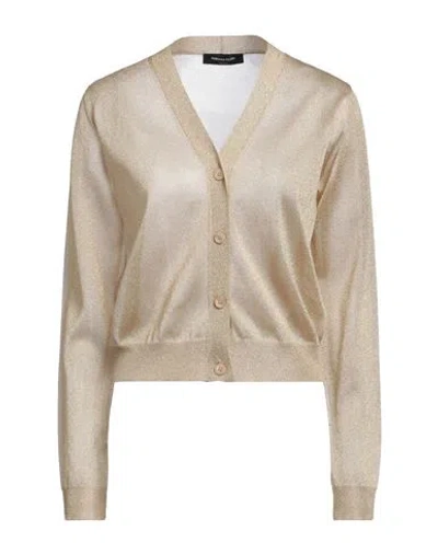 Fabiana Filippi Woman Cardigan Platinum Size 6 Polyamide, Metallic Fiber In Grey