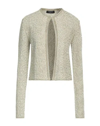Fabiana Filippi Woman Cardigan Sage Green Size 6 Cotton, Viscose, Metallic Fiber