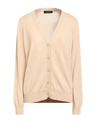 Fabiana Filippi Woman Cardigan Sand Size 10 Cotton In Neutral