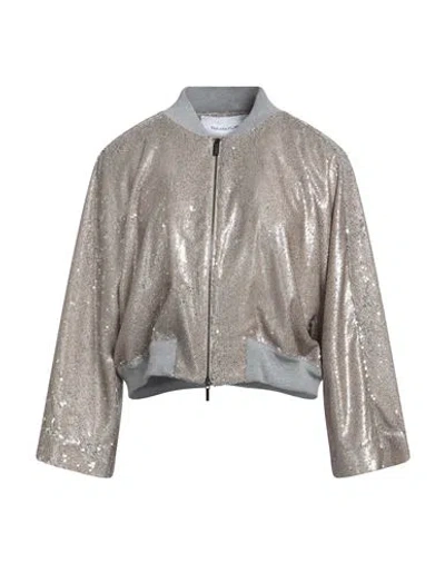 Fabiana Filippi Woman Cardigan Sand Size 4 Polyester In Gray