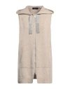 Fabiana Filippi Woman Cardigan Sand Size 6 Cashmere, Polyamide, Polyester In Beige