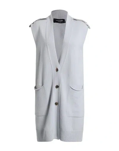 Fabiana Filippi Woman Cardigan Sky Blue Size 8 Cashmere, Wool, Ecobrass