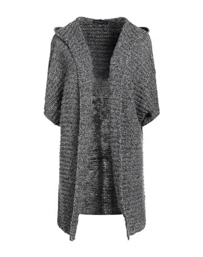 Fabiana Filippi Woman Cardigan Slate Blue Size 10 Linen, Cotton, Mohair Wool, Synthetic Fibers, Meta