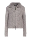 Fabiana Filippi Woman Cardigan Taupe Size 6 Alpaca Wool, Virgin Wool, Polyamide, Silk, Cashmere In Grey