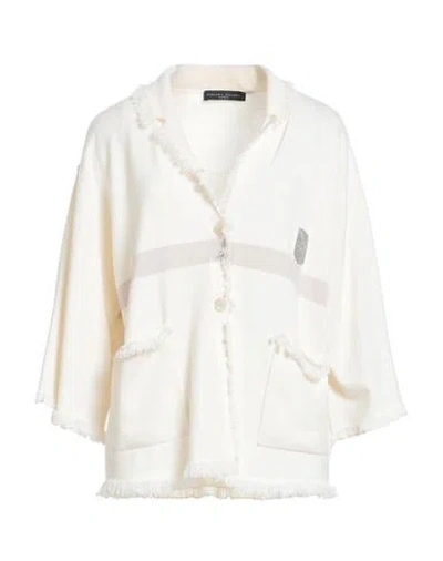 Fabiana Filippi Woman Cardigan White Size 12 Cashmere