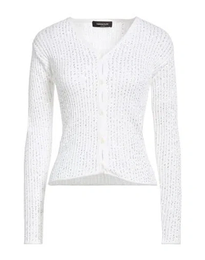 Fabiana Filippi Woman Cardigan White Size 6 Cotton, Polyester