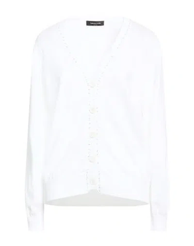 Fabiana Filippi Woman Cardigan White Size 8 Cotton