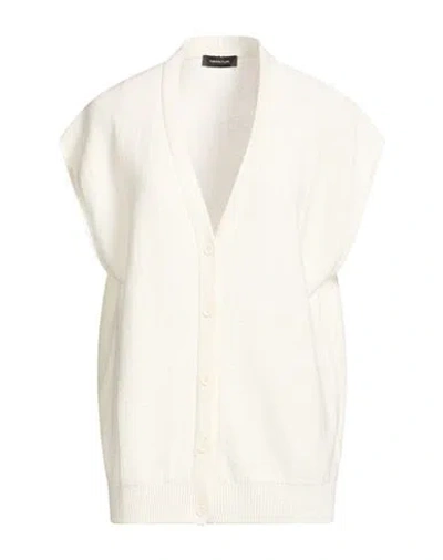Fabiana Filippi Woman Cardigan White Size 8 Cotton, Linen, Polyester
