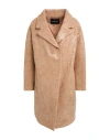 Fabiana Filippi Woman Coat Beige Size 4 Virgin Wool, Polyamide, Polyester, Mohair Wool, Acrylic