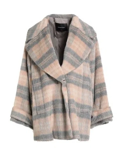 Fabiana Filippi Woman Coat Blush Size 6 Alpaca Wool In Neutral