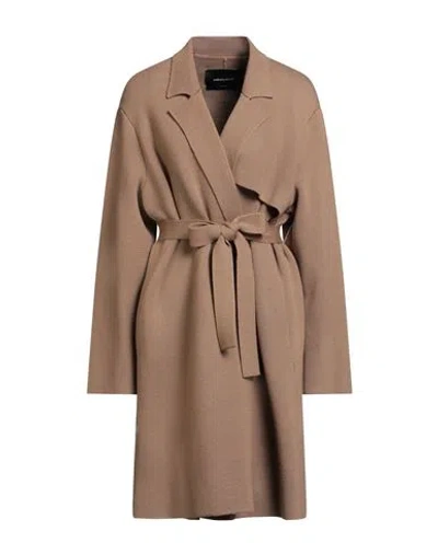 Fabiana Filippi Woman Coat Camel Size 14 Virgin Wool In Sand