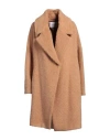Fabiana Filippi Woman Coat Camel Size 4 Alpaca Wool, Merino Wool In Beige