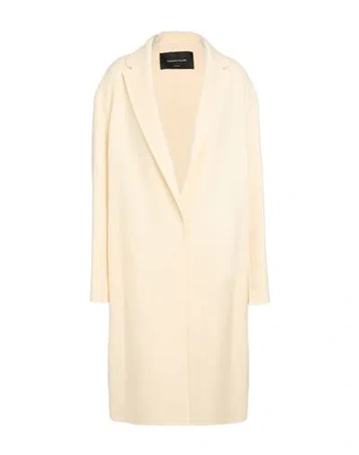 Fabiana Filippi Woman Coat Cream Size 8 Virgin Wool In Brown