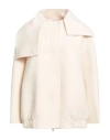 Fabiana Filippi Woman Coat Cream Size 8 Virgin Wool In Neutral