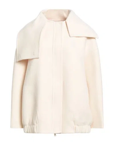 Fabiana Filippi Woman Coat Cream Size 8 Virgin Wool In White