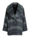 Fabiana Filippi Woman Coat Deep Teal Size 6 Alpaca Wool In Green