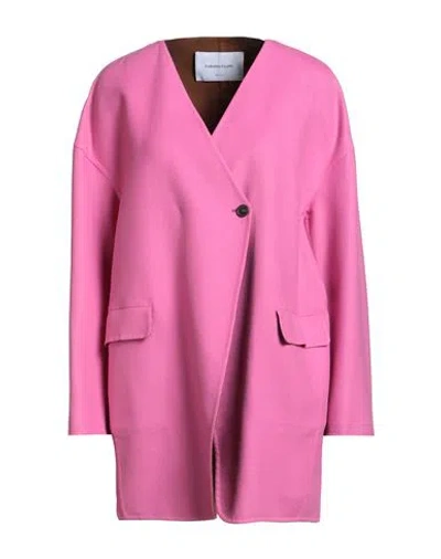 Fabiana Filippi Woman Coat Fuchsia Size 4 Virgin Wool, Silk, Polyamide In Pink