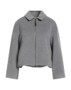 Fabiana Filippi Woman Coat Grey Size 6 Virgin Wool In Gray