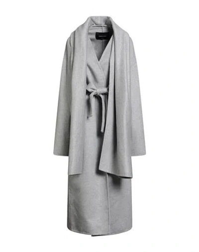 Fabiana Filippi Woman Coat Grey Size 8 Virgin Wool, Cashmere In Gray