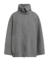 Fabiana Filippi Woman Coat Grey Size L Virgin Wool In Gray