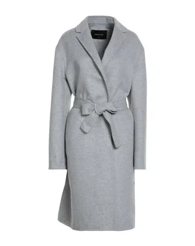 Fabiana Filippi Woman Coat Light Grey Size 8 Virgin Wool, Cashmere In Gray