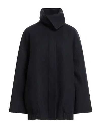 Fabiana Filippi Woman Coat Navy Size S Virgin Wool In Blue