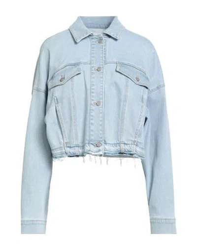 Fabiana Filippi Frayed-hem Denim Jacket In Blue