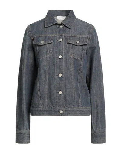 Fabiana Filippi Woman Denim Outerwear Blue Size 4 Cotton In Gray