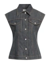 Fabiana Filippi Woman Denim Outerwear Blue Size 6 Cotton