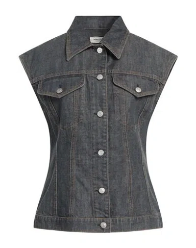 Fabiana Filippi Woman Denim Outerwear Blue Size 6 Cotton