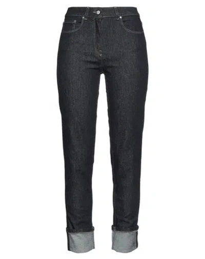Fabiana Filippi Woman Denim Pants Blue Size 4 Cotton, Elastane