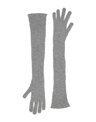 Fabiana Filippi Woman Gloves Grey Size Onesize Cashmere