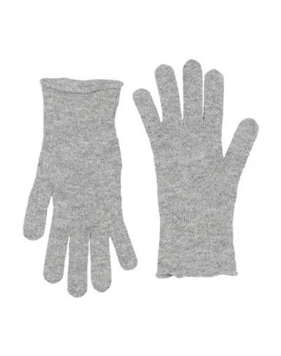 Fabiana Filippi Woman Gloves Grey Size Onesize Virgin Wool, Silk, Cashmere In Gray