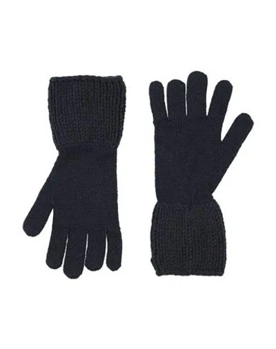 Fabiana Filippi Woman Gloves Midnight Blue Size Onesize Cashmere