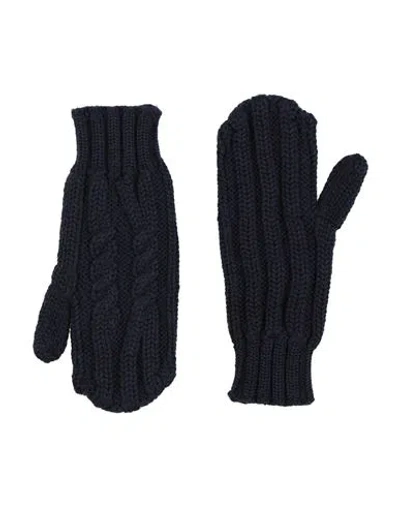 Fabiana Filippi Woman Gloves Midnight Blue Size Onesize Virgin Wool