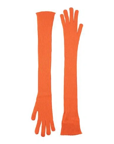 Fabiana Filippi Woman Gloves Orange Size Onesize Cashmere