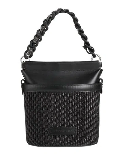 Fabiana Filippi Woman Handbag Black Size - Leather, Cotton, Polyamide, Ecobrass