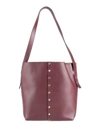 Fabiana Filippi Woman Handbag Burgundy Size - Leather In Red