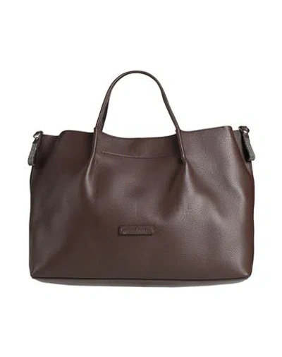 Fabiana Filippi Woman Handbag Chocolate Brown Size - Leather