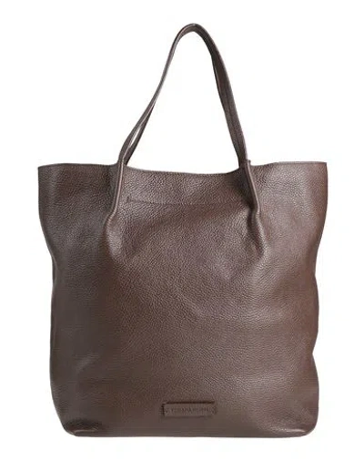 Fabiana Filippi Woman Handbag Dark Brown Size - Leather